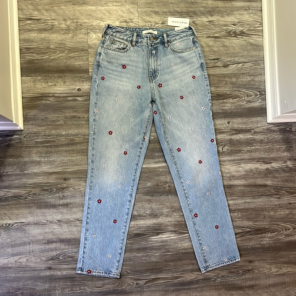 Pacsun flower mom jeans